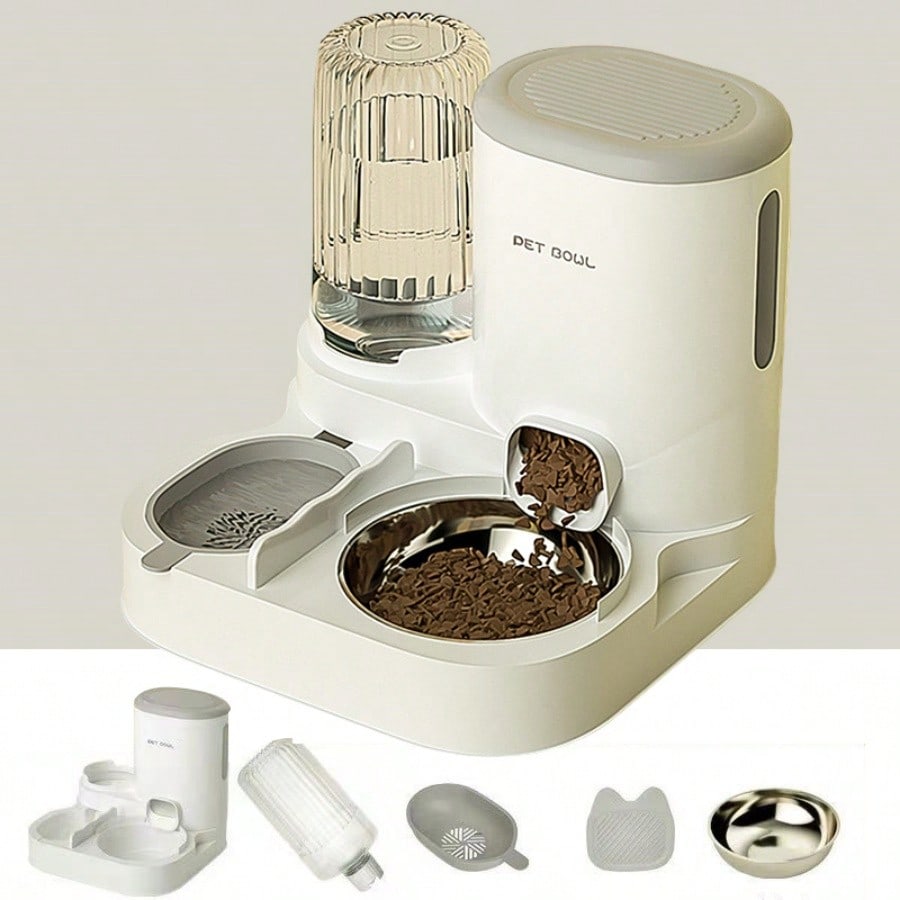 Baby Food Cat - Two-In-One Automatic Cat Water Dispenser Set-Detachable,