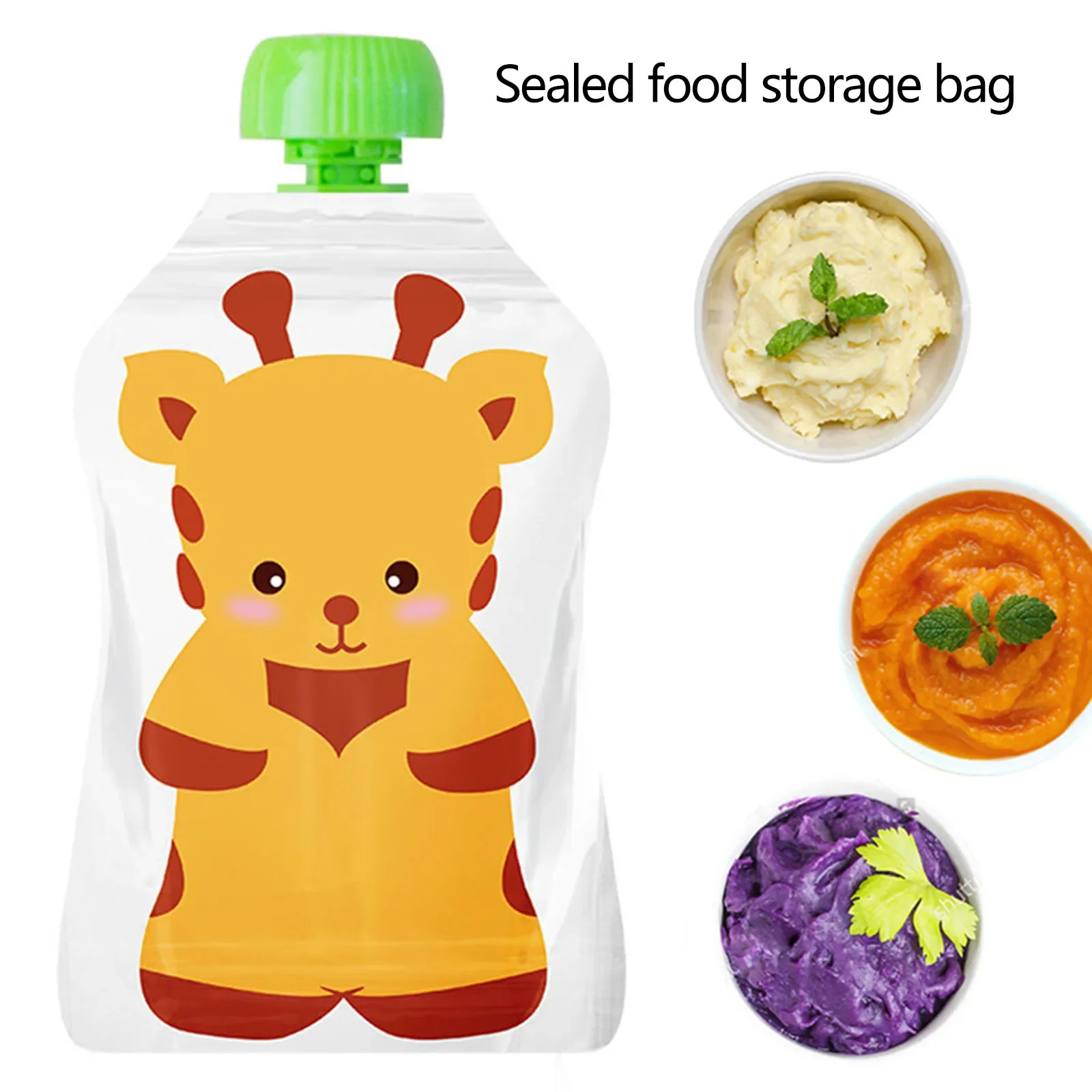 Baby Food Pouches 1 Year Old - 8pcs Reusable Food Storage Bag,Yogurt, Milk