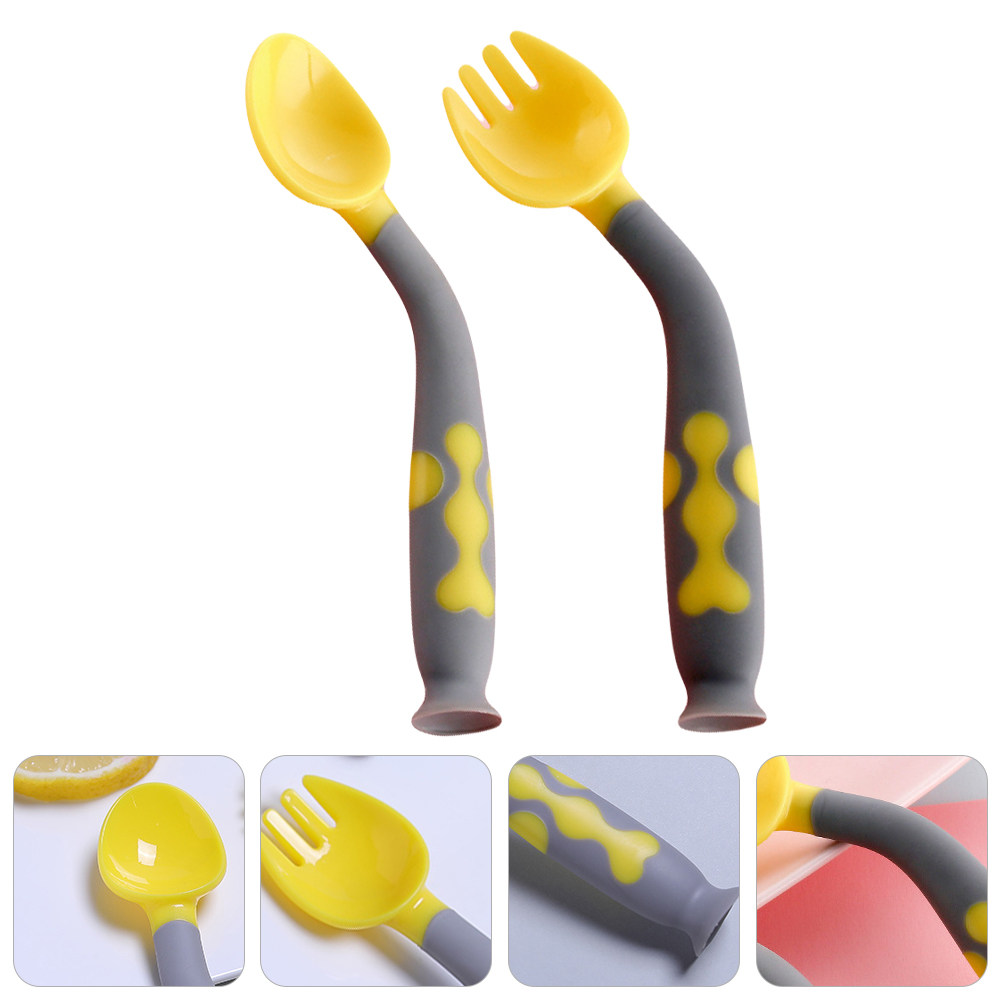 1Set Baby Spoon Fork Set Food  - Baby Food Eating 评论和价格
