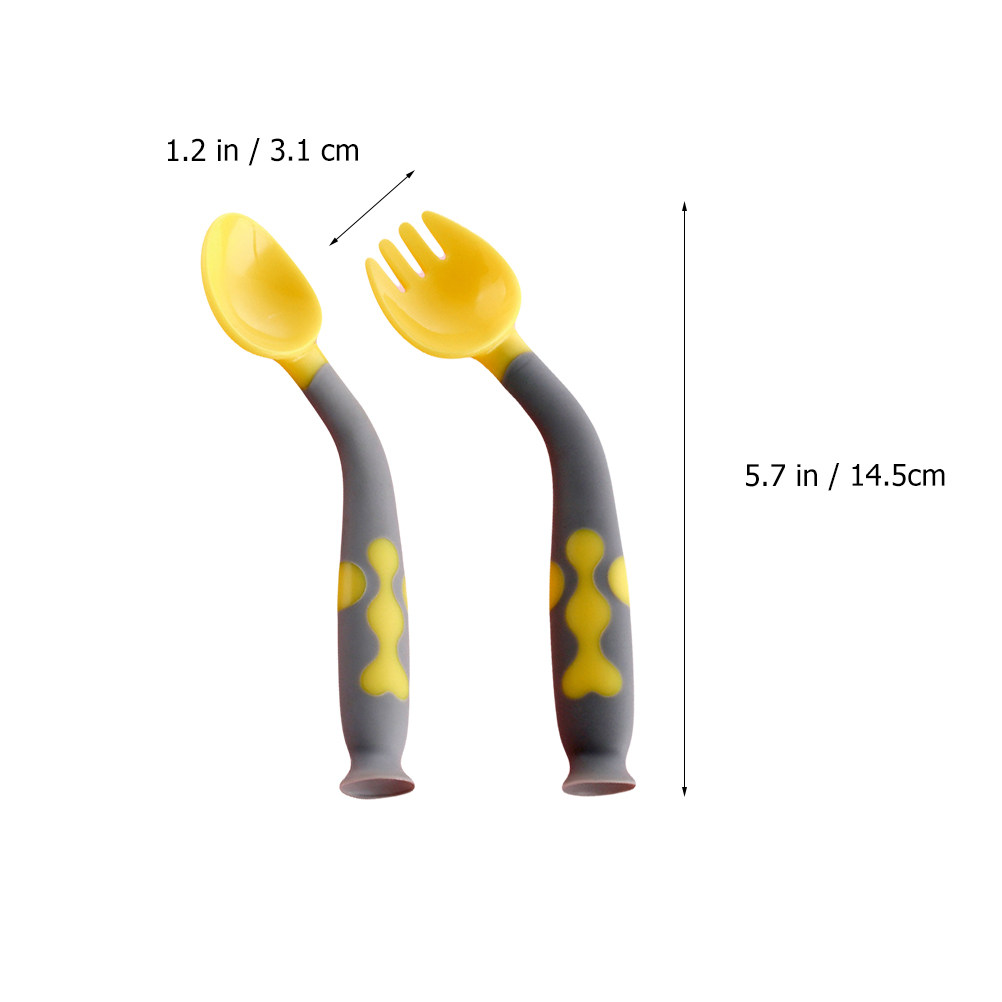 1Set Baby Spoon Fork Set Food  - Baby Food Eating 评论和价格