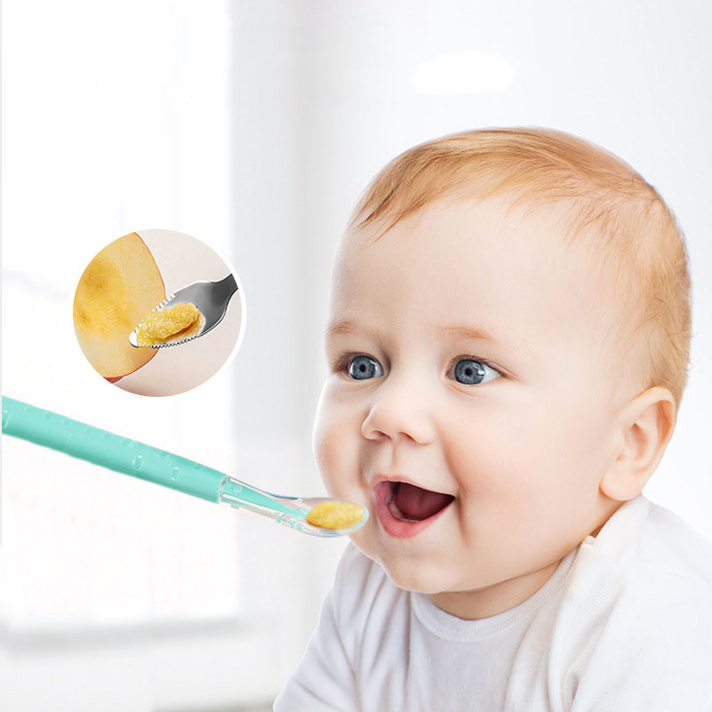 Double headed scraper spoon fo - Baby Food Eating 评论和价格