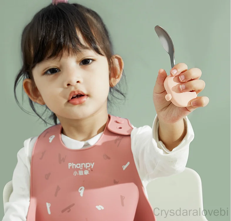 1setElephant Short Fork Spoon  - Baby Food Eating 评论和价格