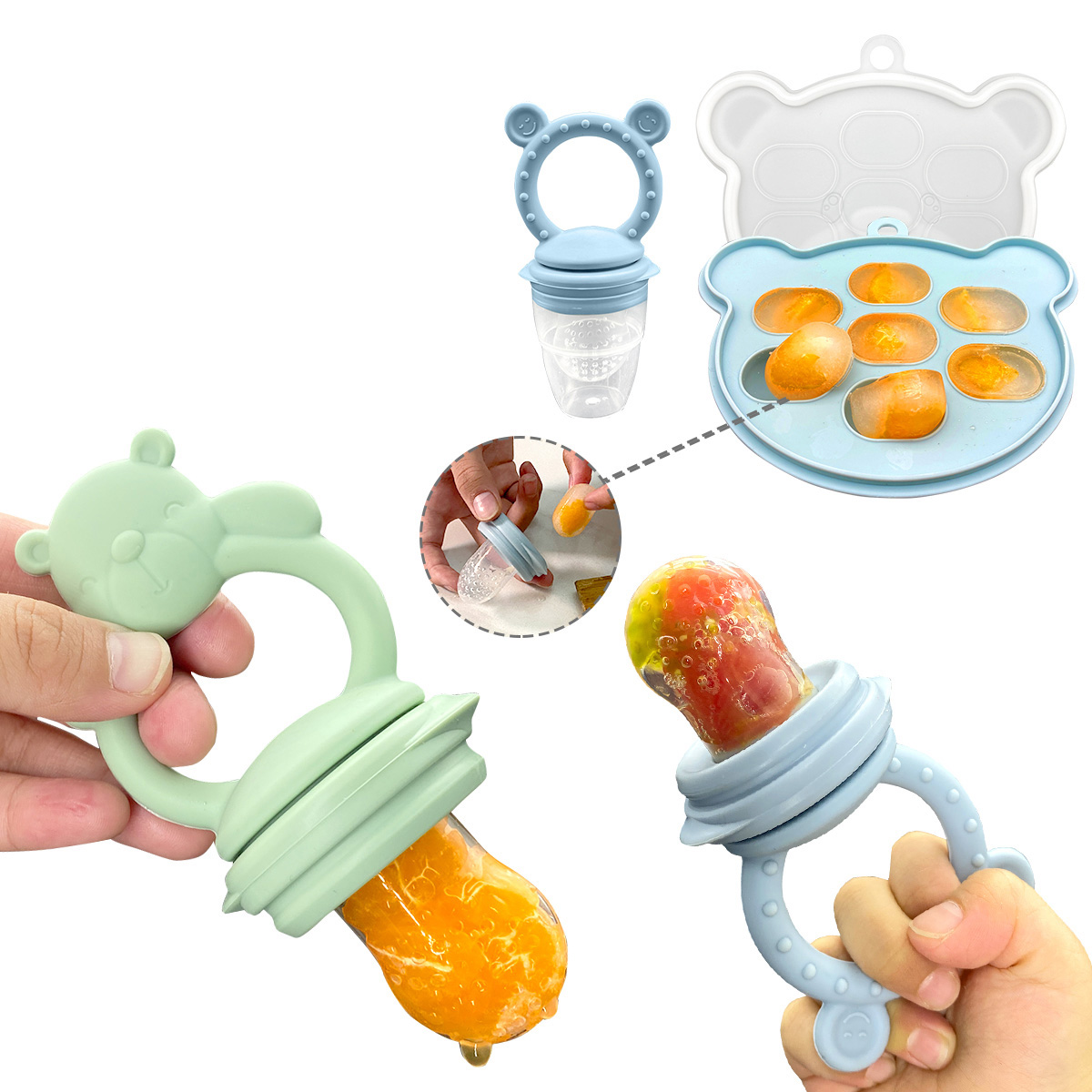 Baby Fruit Feeder Silicone Tee - Baby Food Maker Baby Safe 评论和价格
