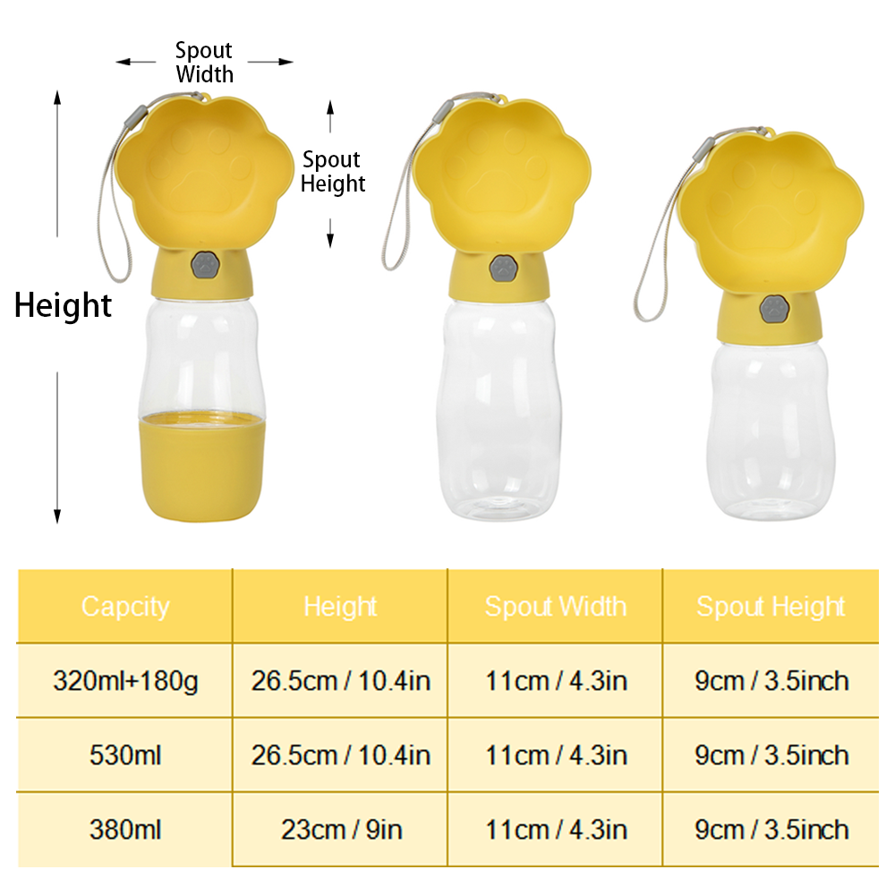 2 in 1 Dog Water Bottle With F - Baby Food Cat 评论和价格